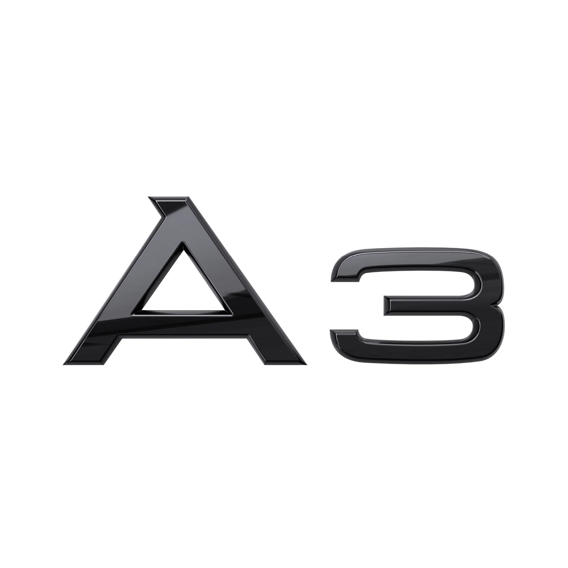 Audi A3 Full Badge Set Gloss Black (2010 - 2019)