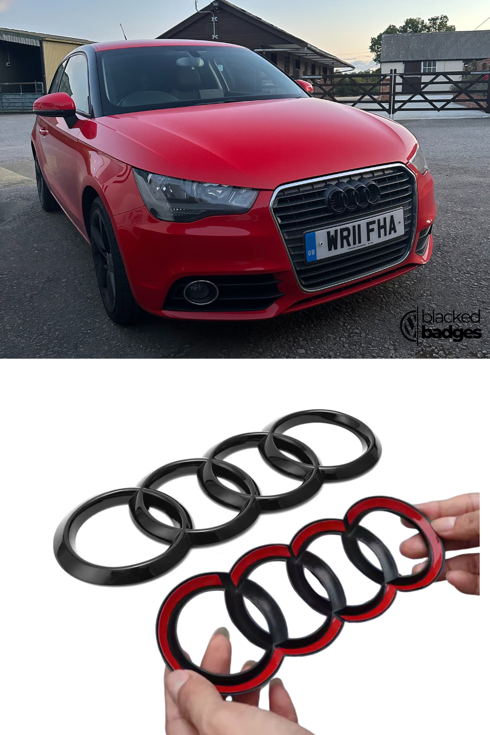 Audi A1/S1 Front + Rear Overlay Badges  (2010 - 2024)