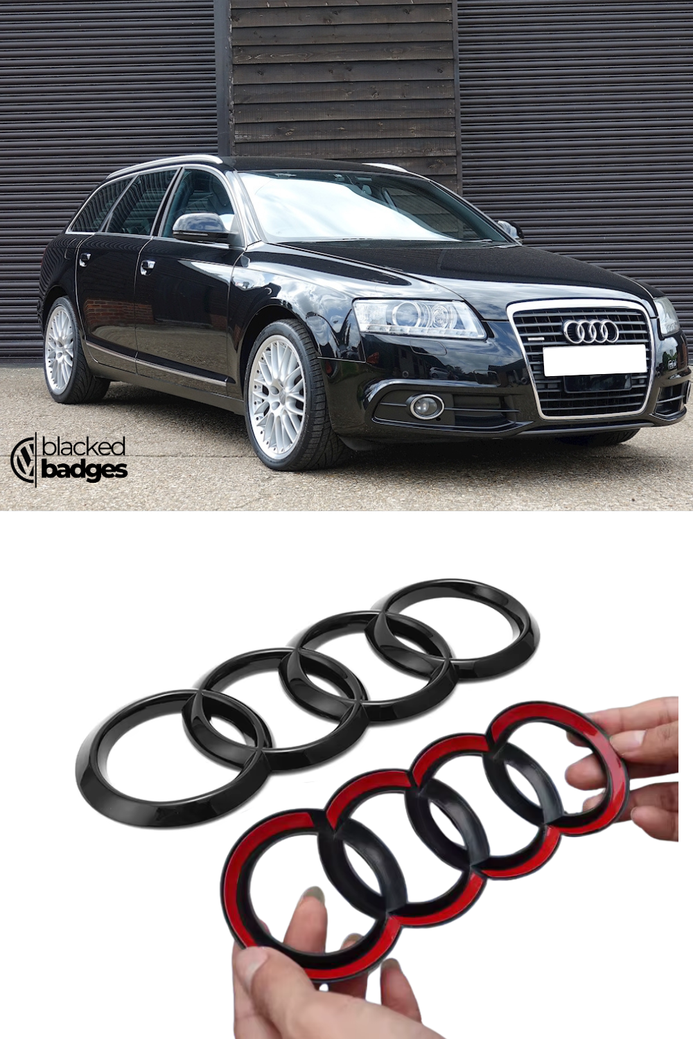 Audi A6/S6/RS6 Front + Rear Overlay Badge (2004 - 2023)