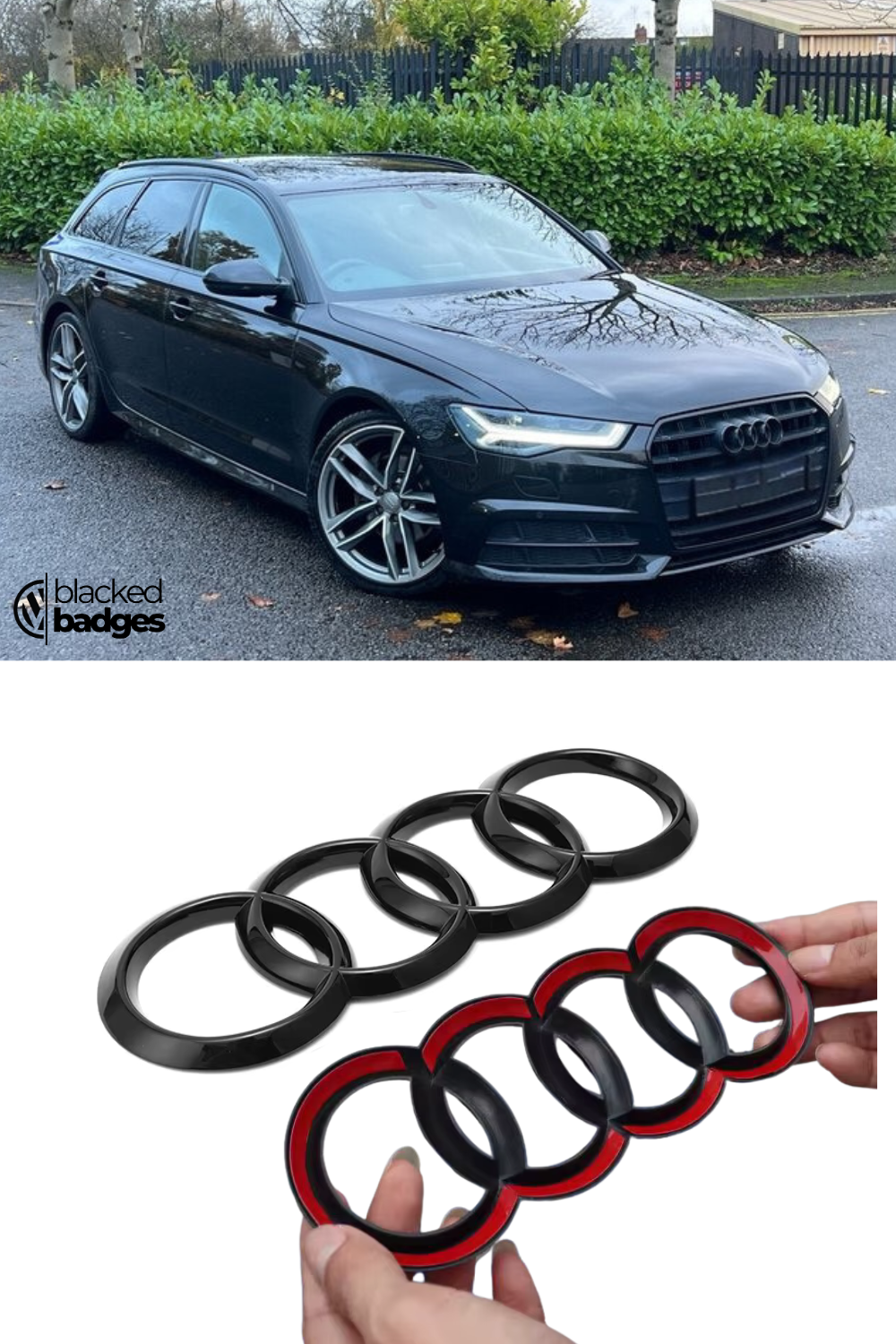 Audi A6/S6/RS6 Front + Rear Overlay Badge (2004 - 2023)