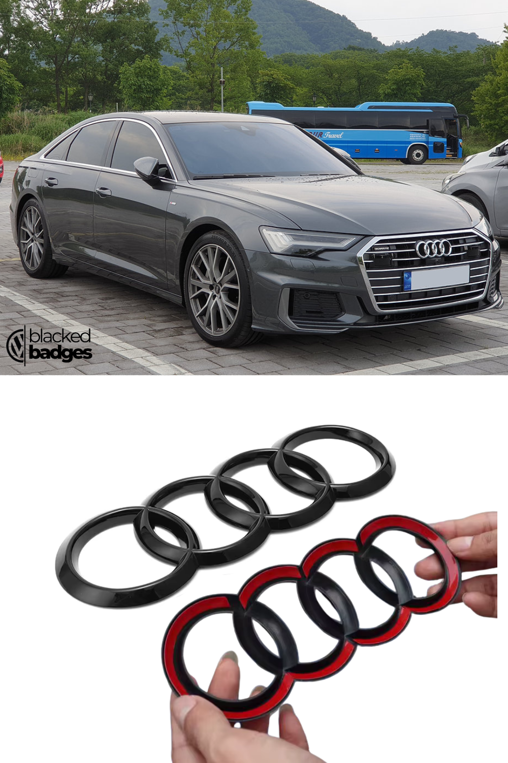 Audi A6/S6/RS6 Front + Rear Overlay Badge (2004 - 2023)