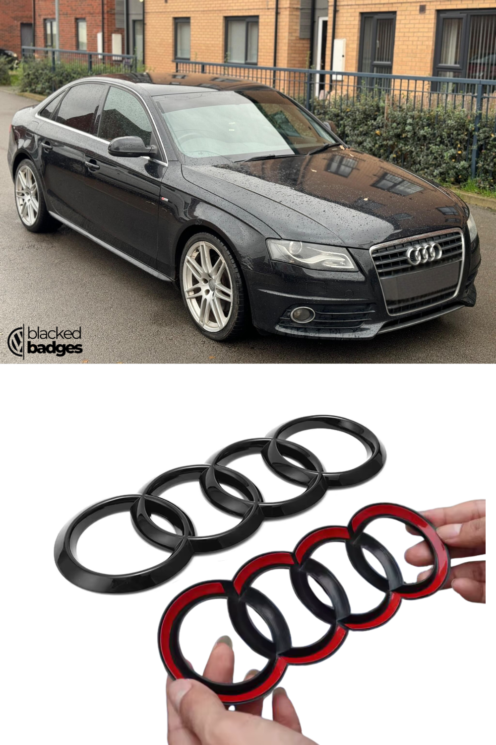 Audi A4 / S4 / RS4 Front + Rear Overlay Badge (2004 - 2023)