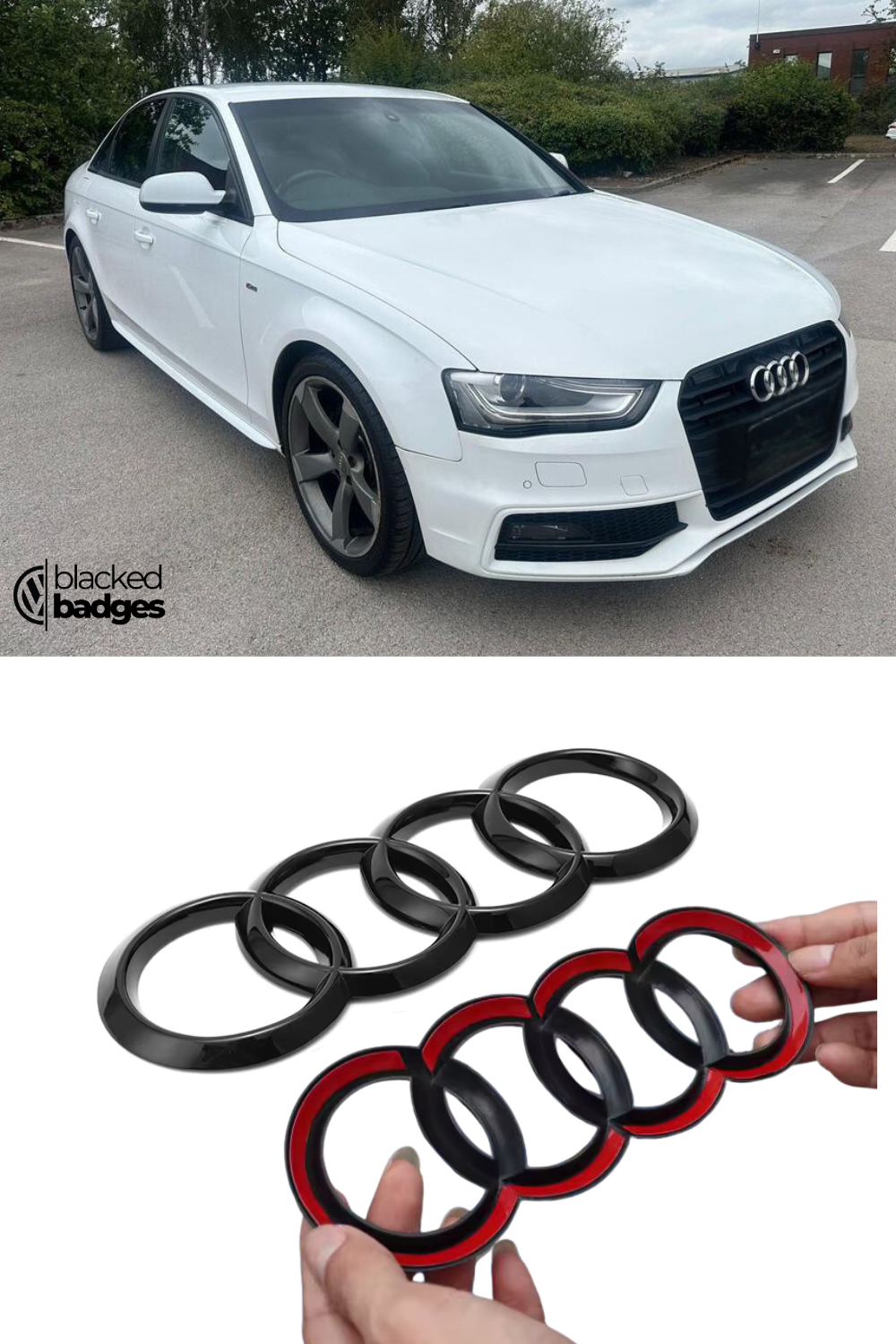Audi A4 / S4 / RS4 Front + Rear Overlay Badge (2004 - 2023)