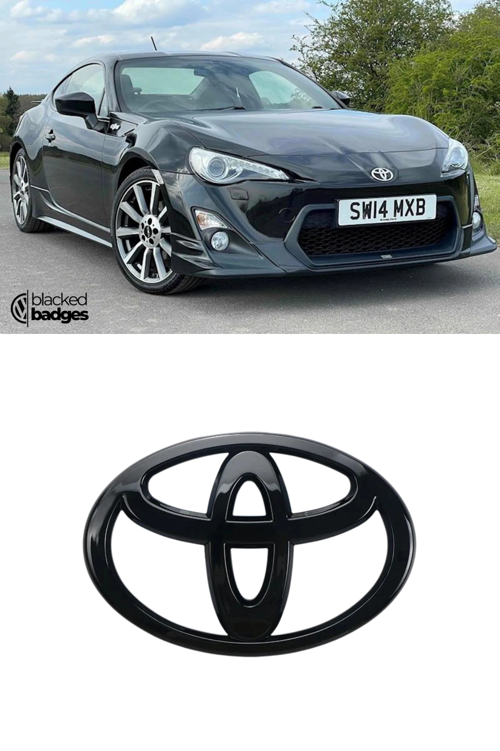 Toyota Overlay Badges - Gloss Black - ALL MODELS