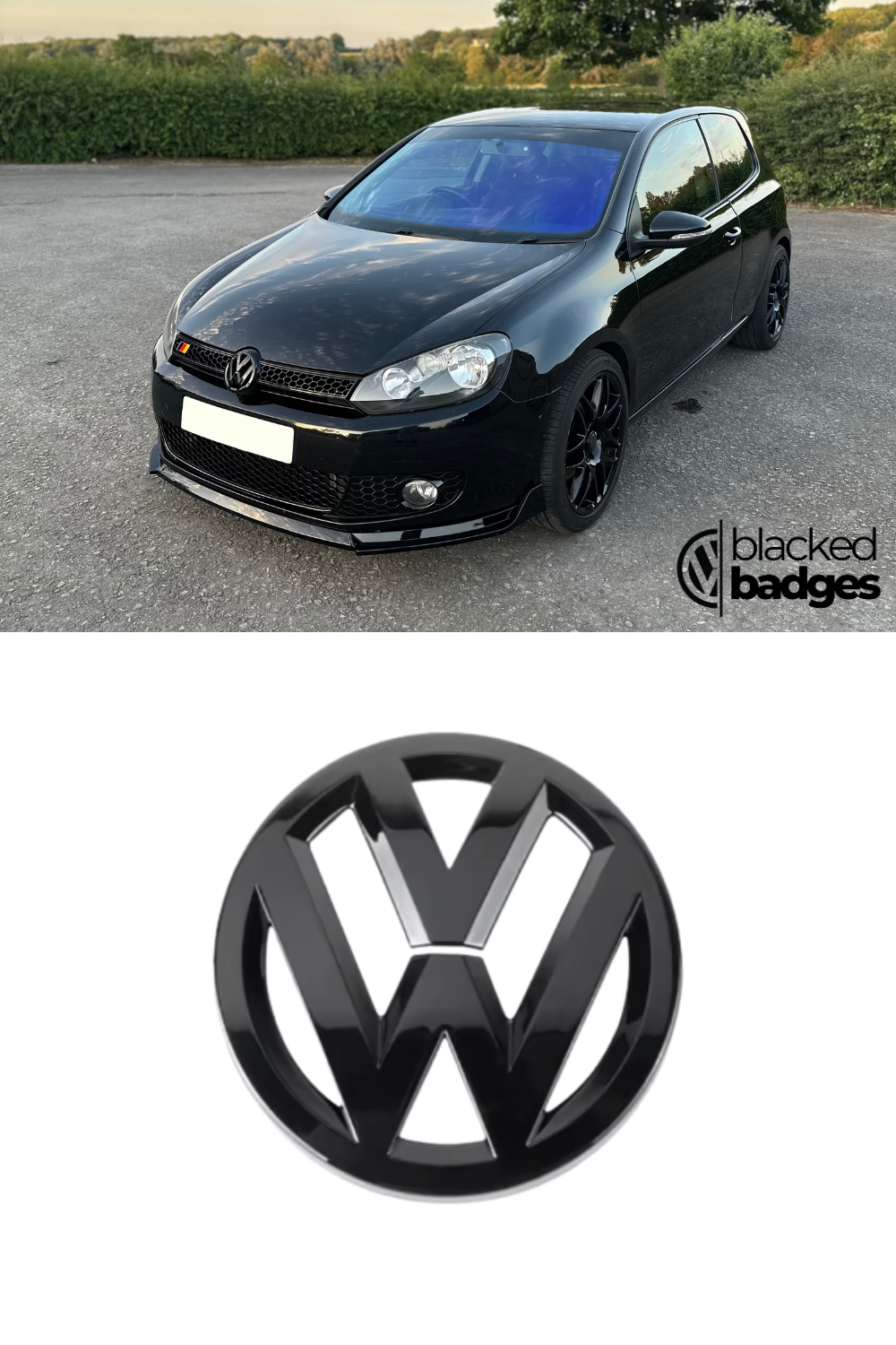 VW GOLF Mk6 Front + Rear Badges (2009 - 2013)
