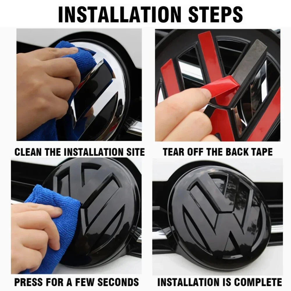 VW GOLF MK5-MK8 Gloss Black Cover Badges