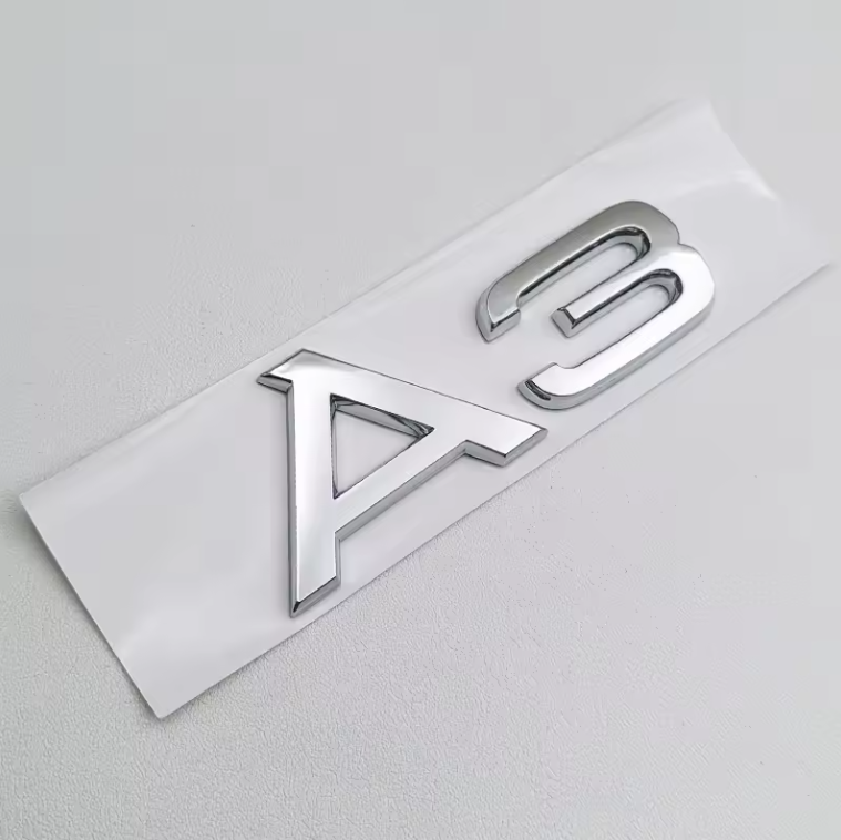 Audi A1 - A8 Gloss Black / Chrome Badges + S-Line