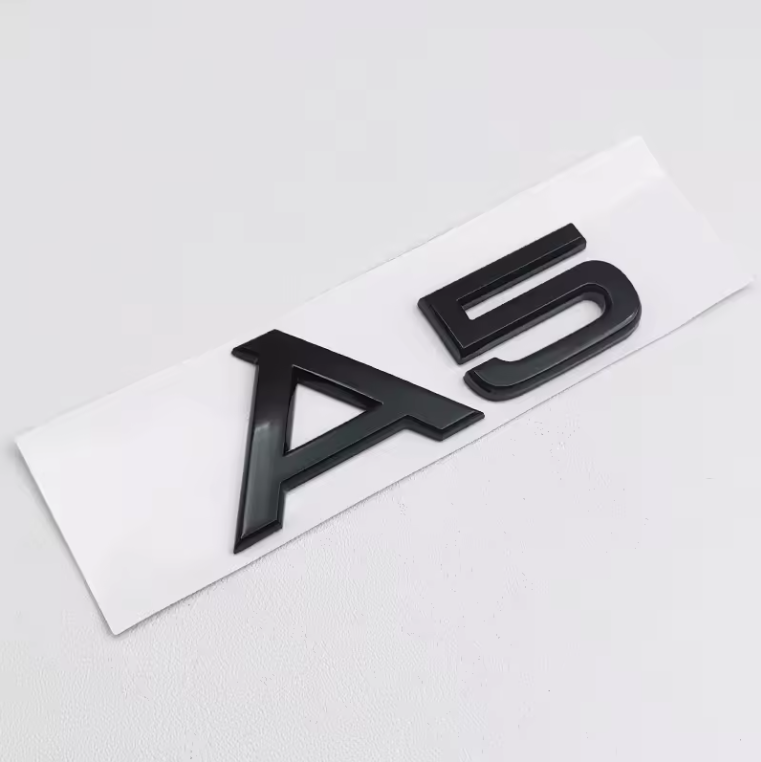 Audi A1 - A8 Gloss Black / Chrome Badges + S-Line