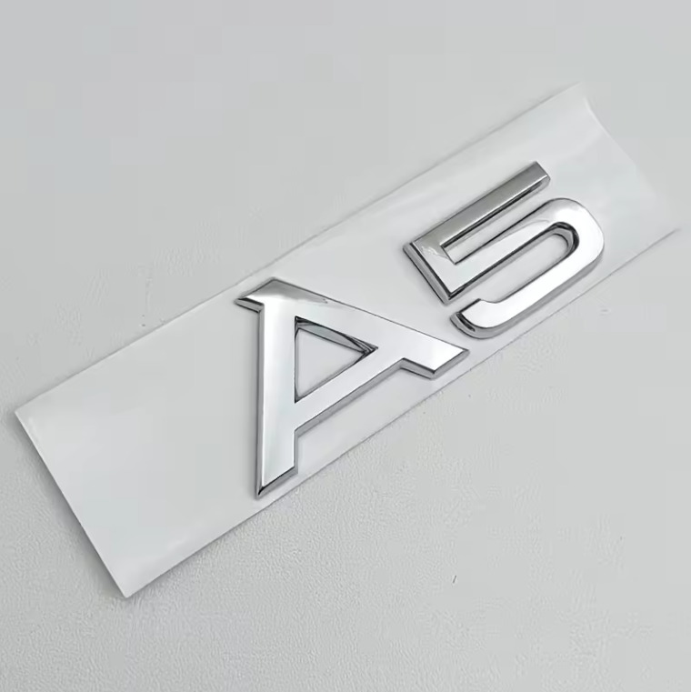 Audi A1 - A8 Gloss Black / Chrome Badges + S-Line
