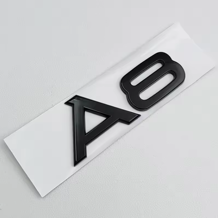 Audi A1 - A8 Gloss Black / Chrome Badges + S-Line