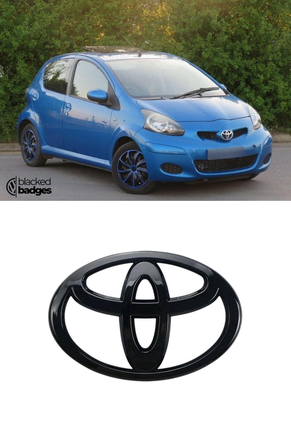 Toyota Overlay Badges - Gloss Black - ALL MODELS