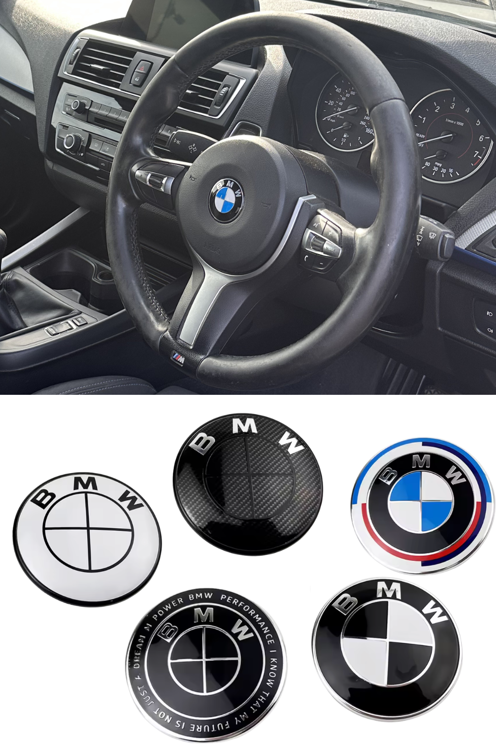 BMW Steering Wheel Badge - ALL MODELS