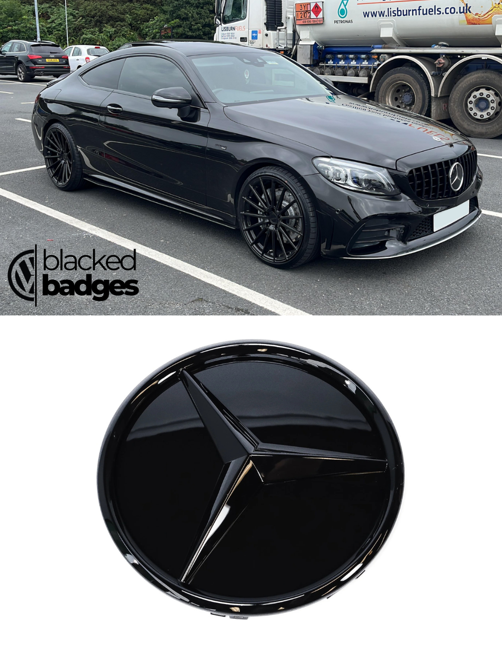 Mercedes Benz C-Class W205 Front + Rear Badges (2014 - 2018)