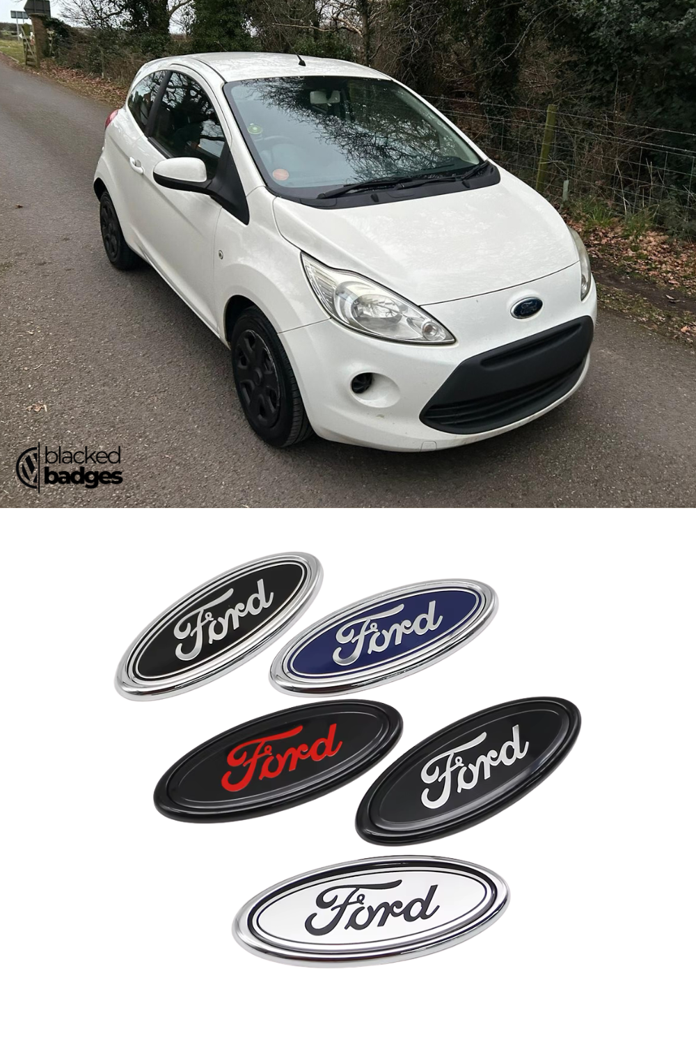 Ford KA Front + Rear Badges (2009 - 2016)