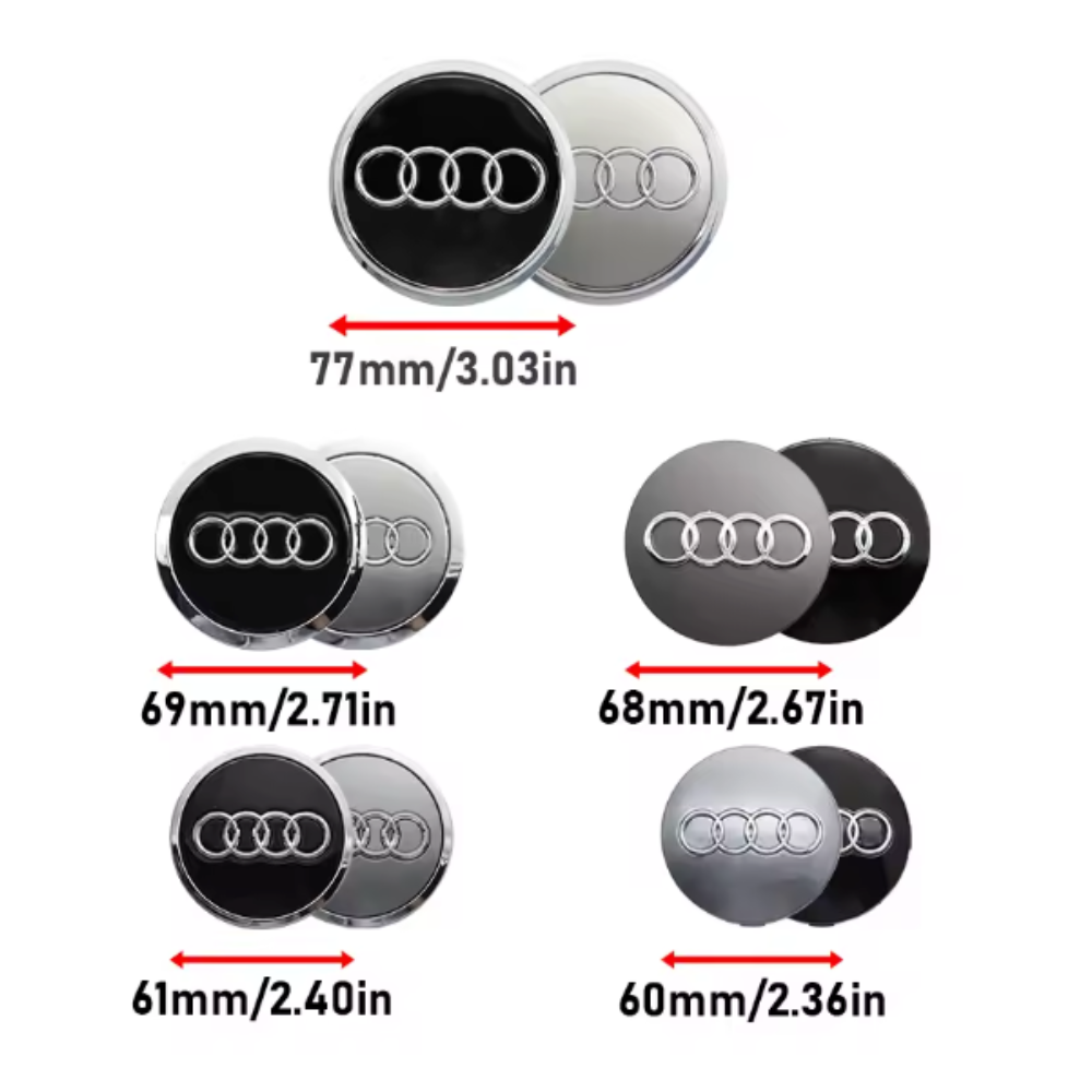 Audi Wheel Cap Replacements Pack Of 4 - ALL MODELS