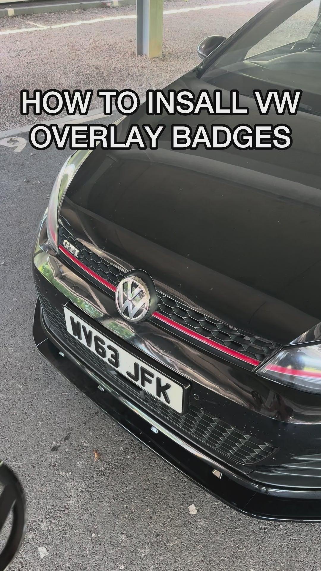 VW POLO 2010-2018 Gloss Black Overlay Badges