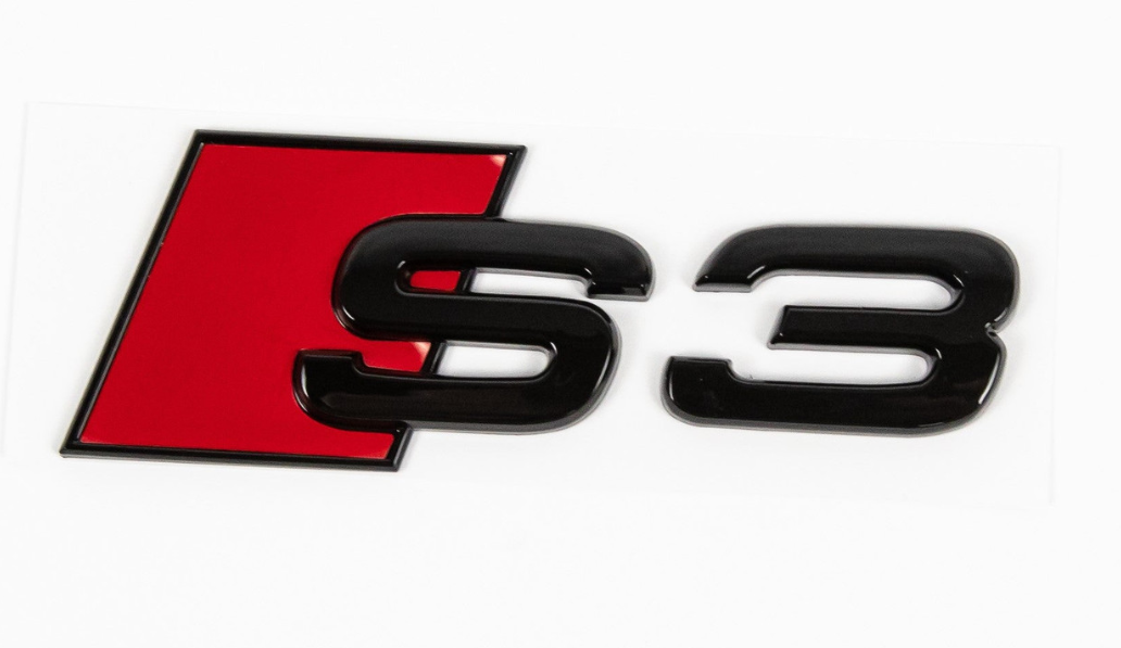 Audi S3 Full Badge Set Gloss Black (2010 - 2019)