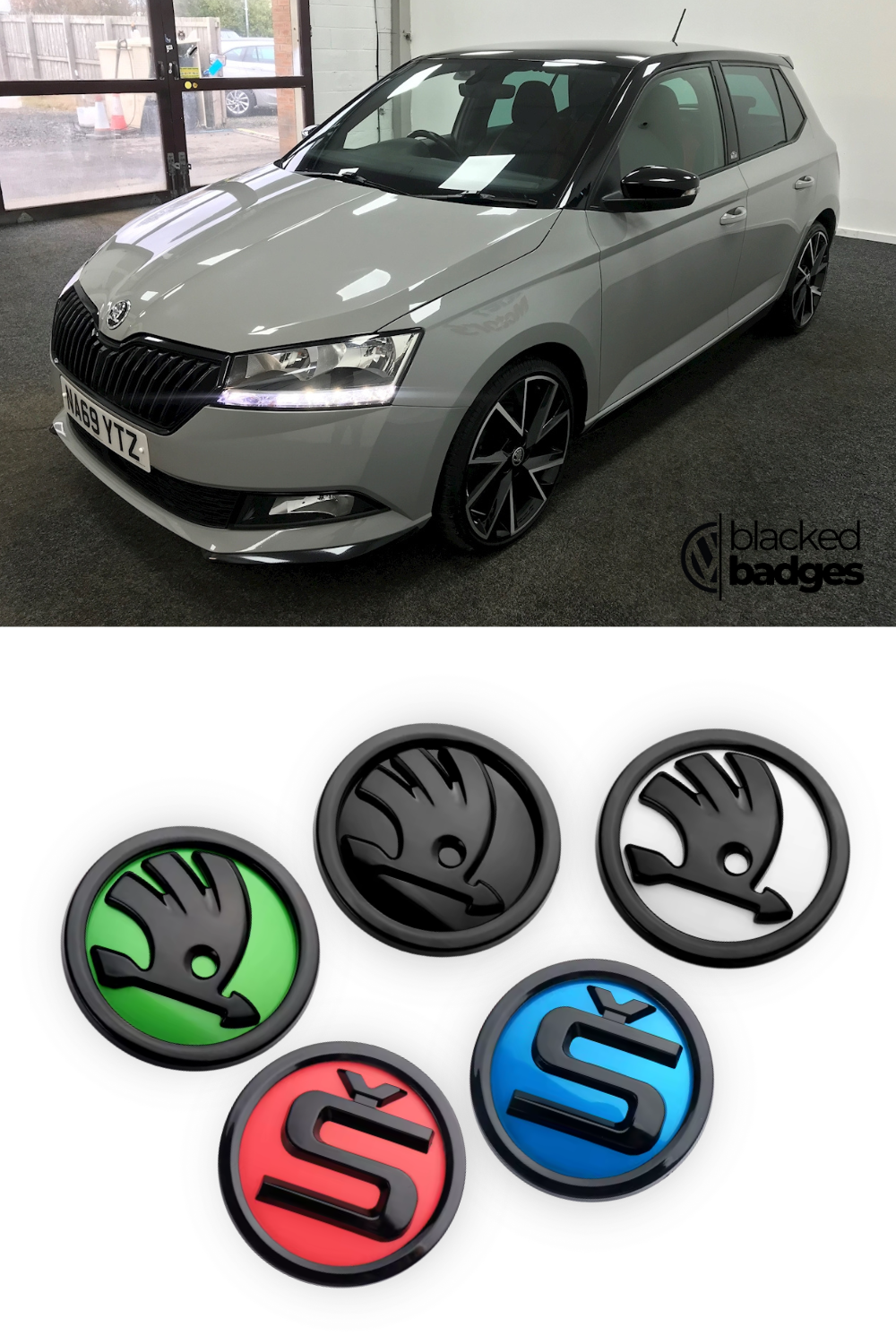 Skoda Fabia (2015 - 2023) Front + Rear Badges