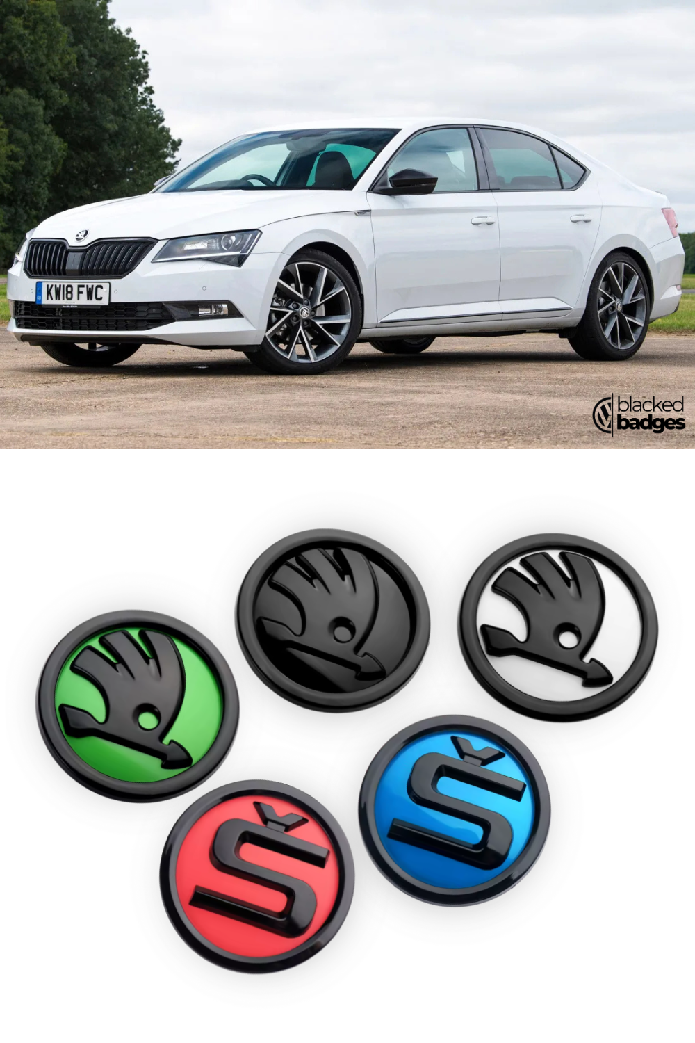 Skoda Superb (2015 - 2024) Front + Rear Badges